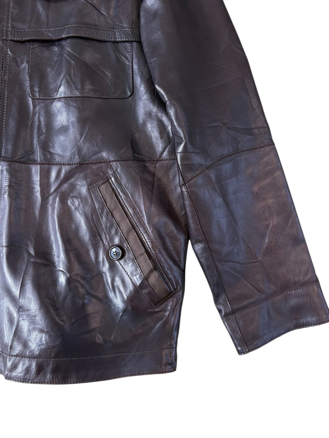 Reversible Hooded Leather Jacket 상품이미지3