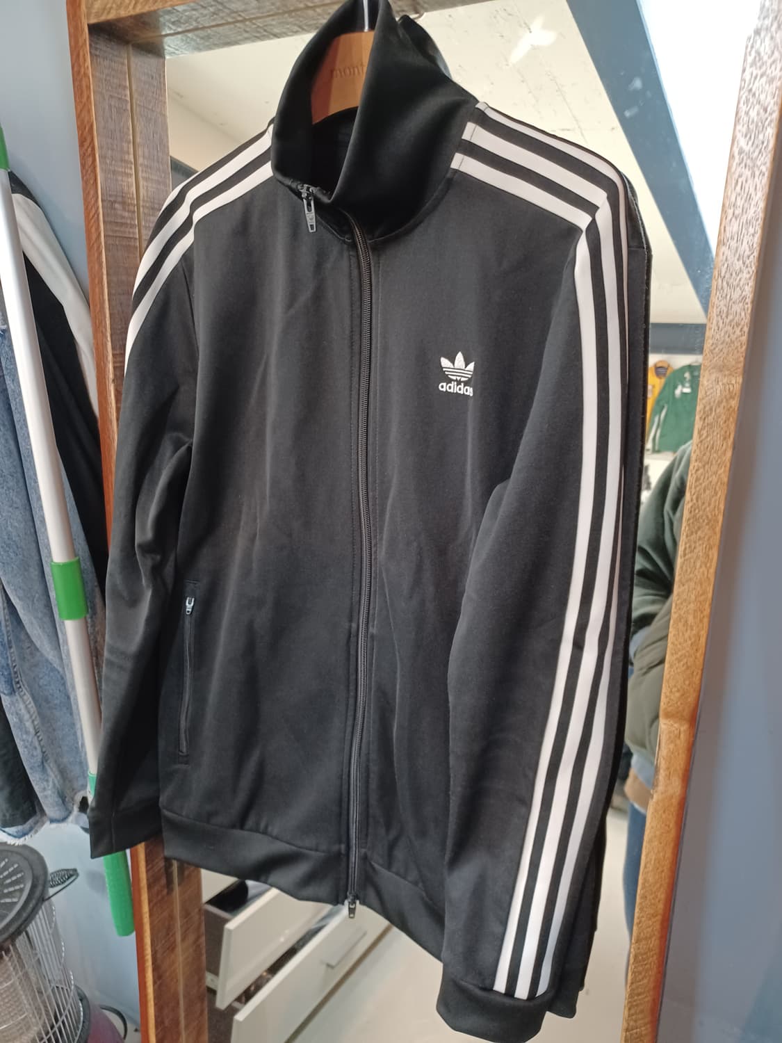 아디다스 베켄바우어 트랙탑 져지 검흰 xl 상품이미지5