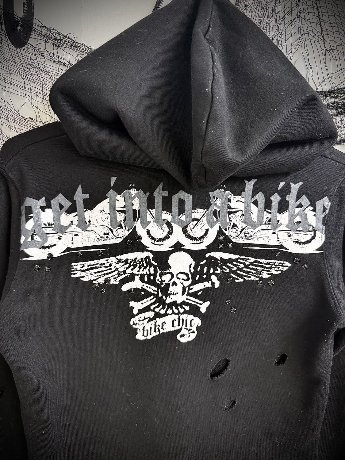 Grunge punk printing hoodie longsleeve 상품이미지2