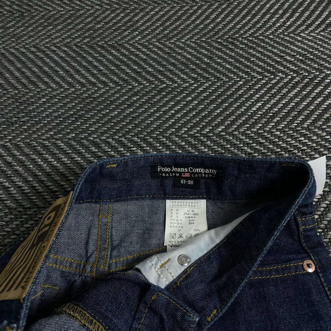 폴로 랄프로렌 레더 패치 로고 데님 스커트o 3119 상품이미지4