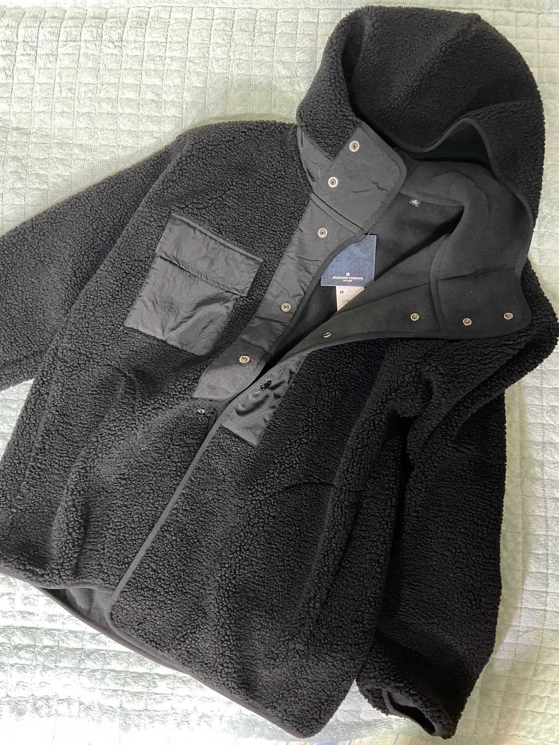 [새상품,국내배송] 엔지니어드 가먼츠xGU 플리스 블랙 상품이미지5