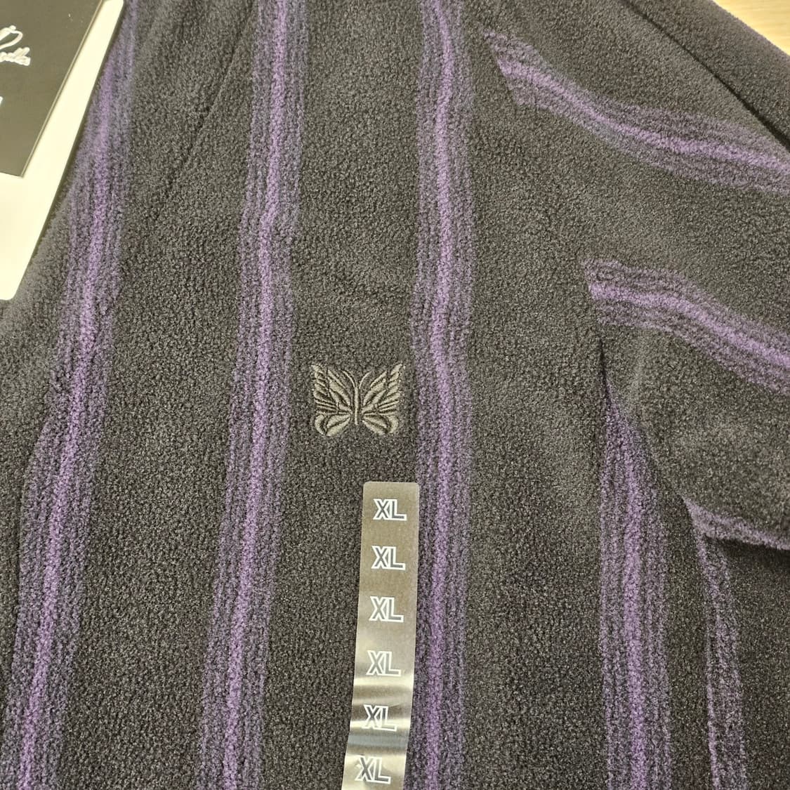 XL 105 새제품) 유니클로 X 니들스 후리스 플리스 가디건 블랙 상품이미지2