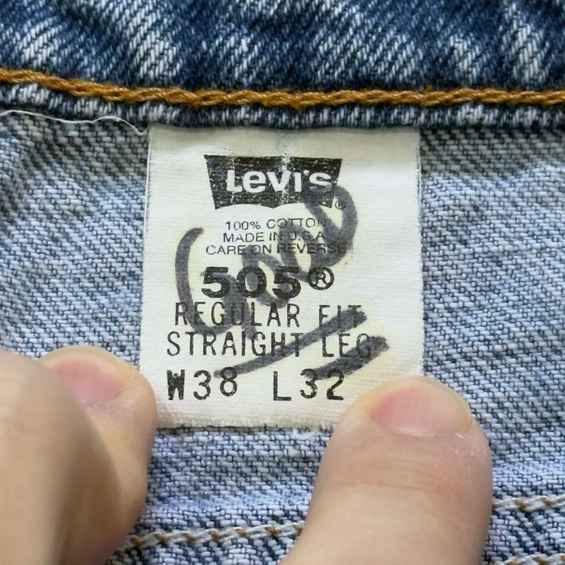 90s 리바이스 505 데님팬츠 W38 L32 상품이미지6