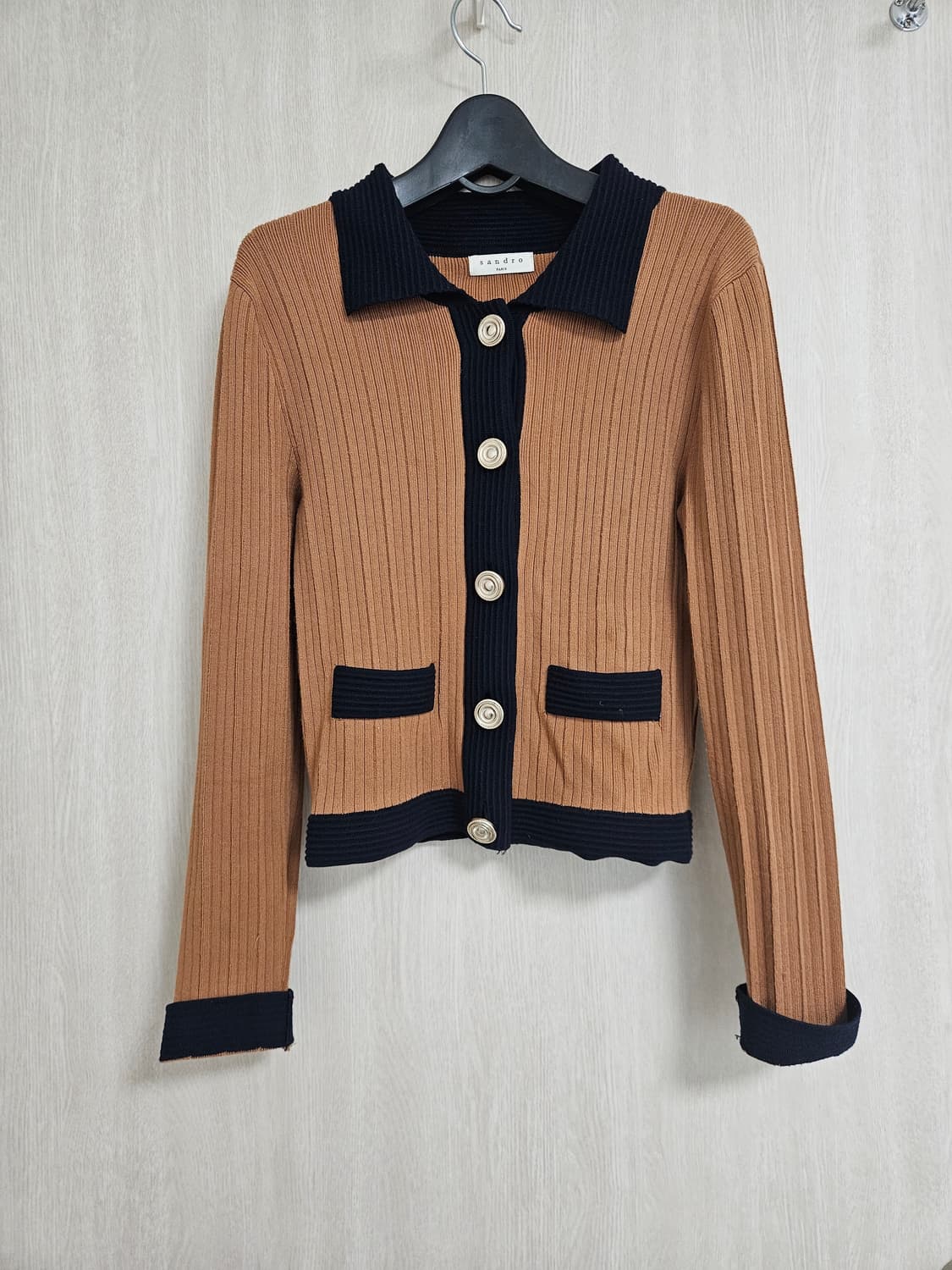 산드로(Sandro) 배색 포인트 가디건 (43/55) 상품이미지1