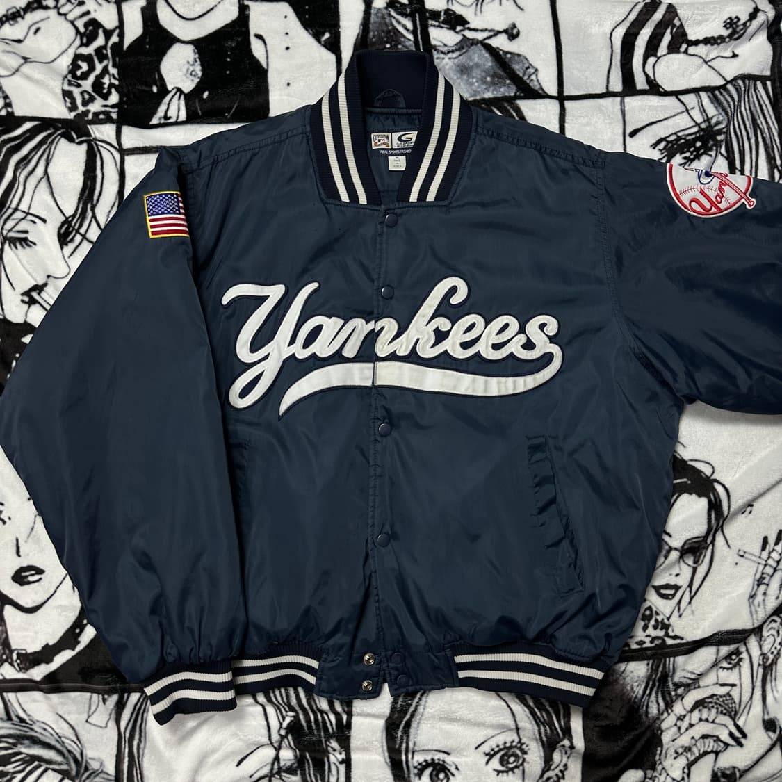 마제스틱 뉴욕 양키스 바시티 자켓 상품이미지2