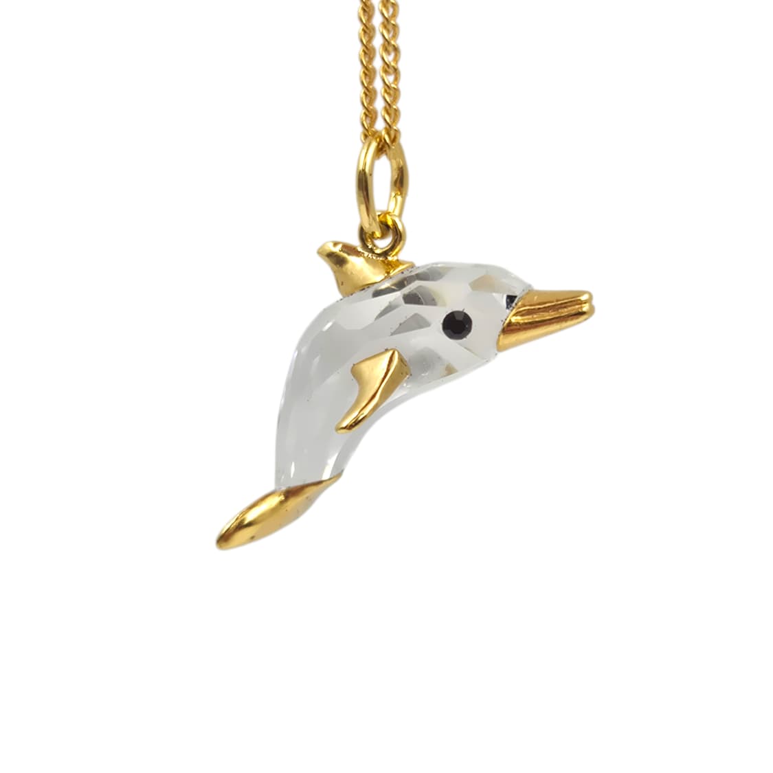 90s 스와로브스키 크리스탈 돌고래 목걸이 상품이미지1