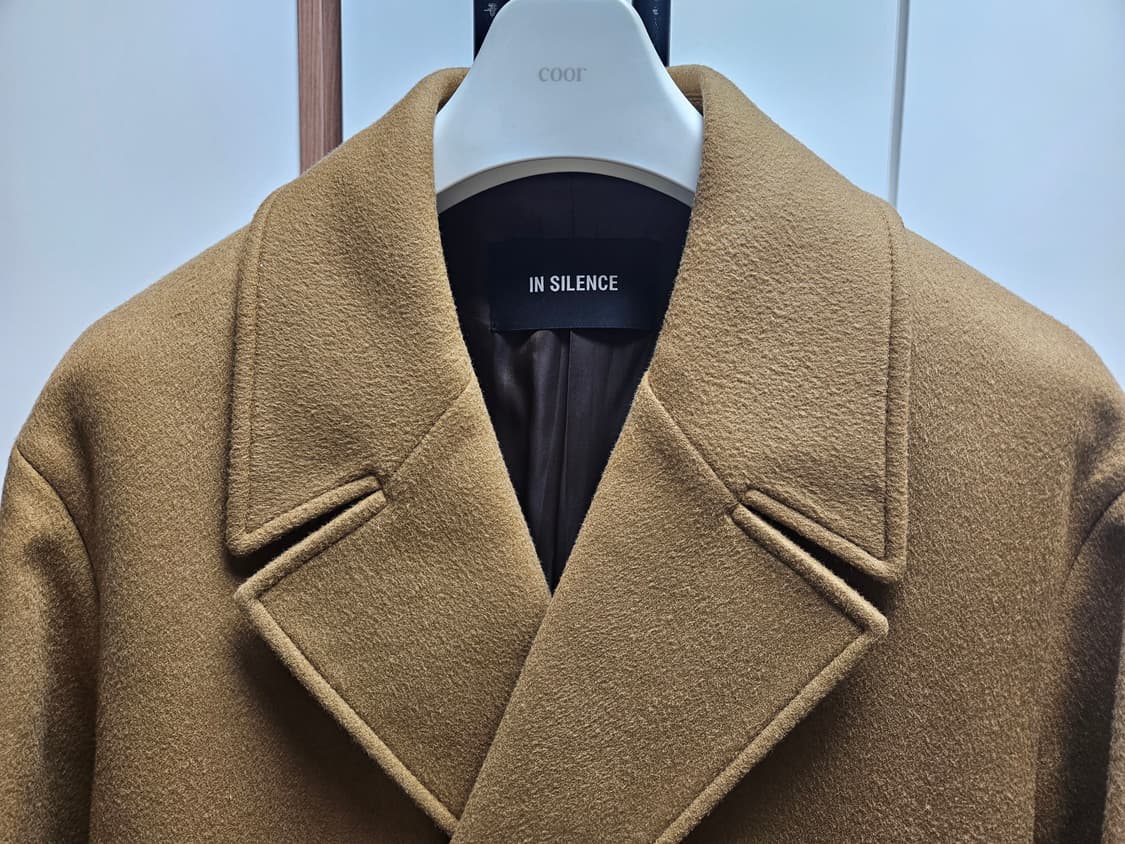 인사일런스 캐시미어 롱 더블 코트 카멜 S사이즈 상품이미지2