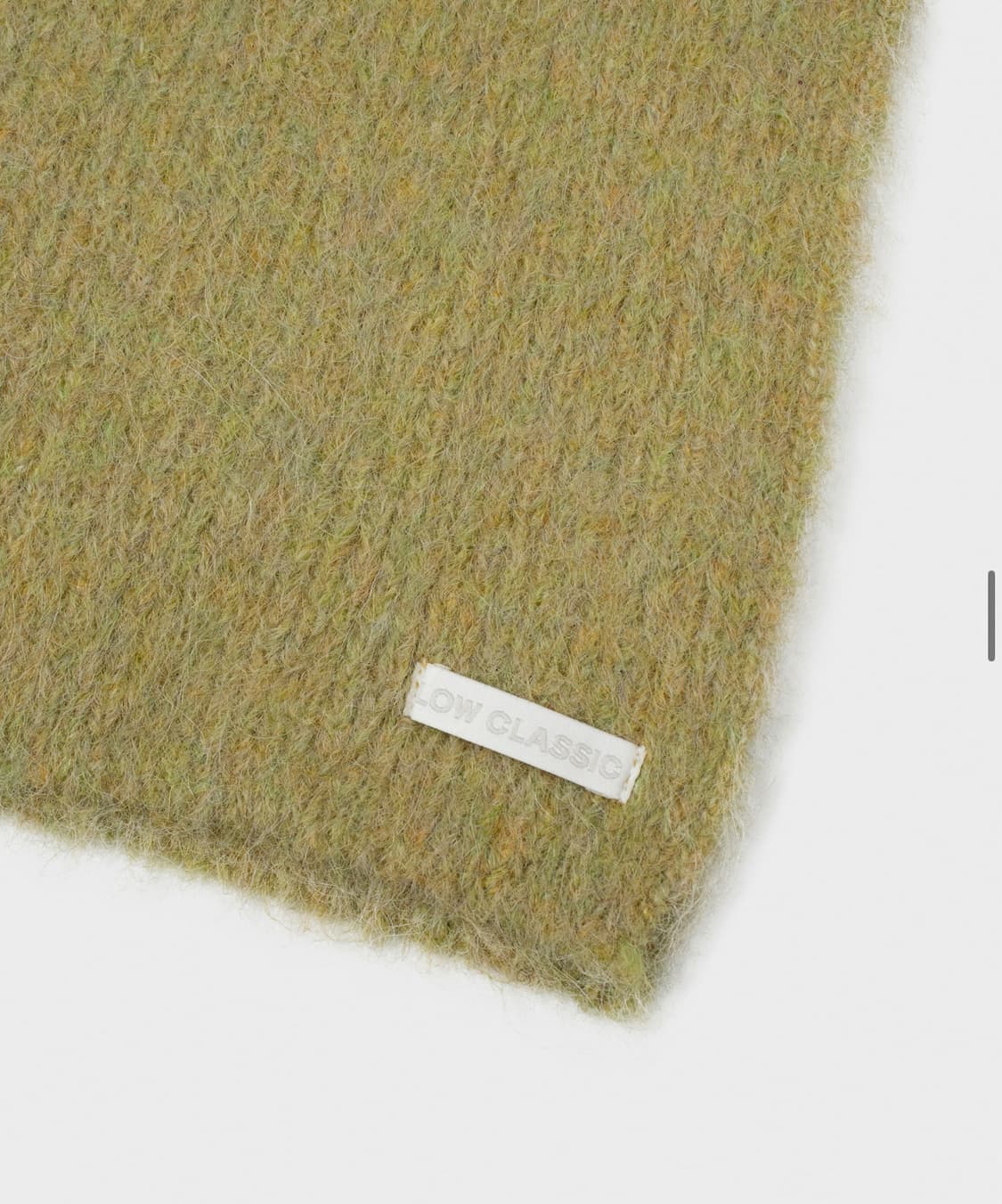 로우클래식 소프트 알파카 머플러 올리브 색상 상품이미지3