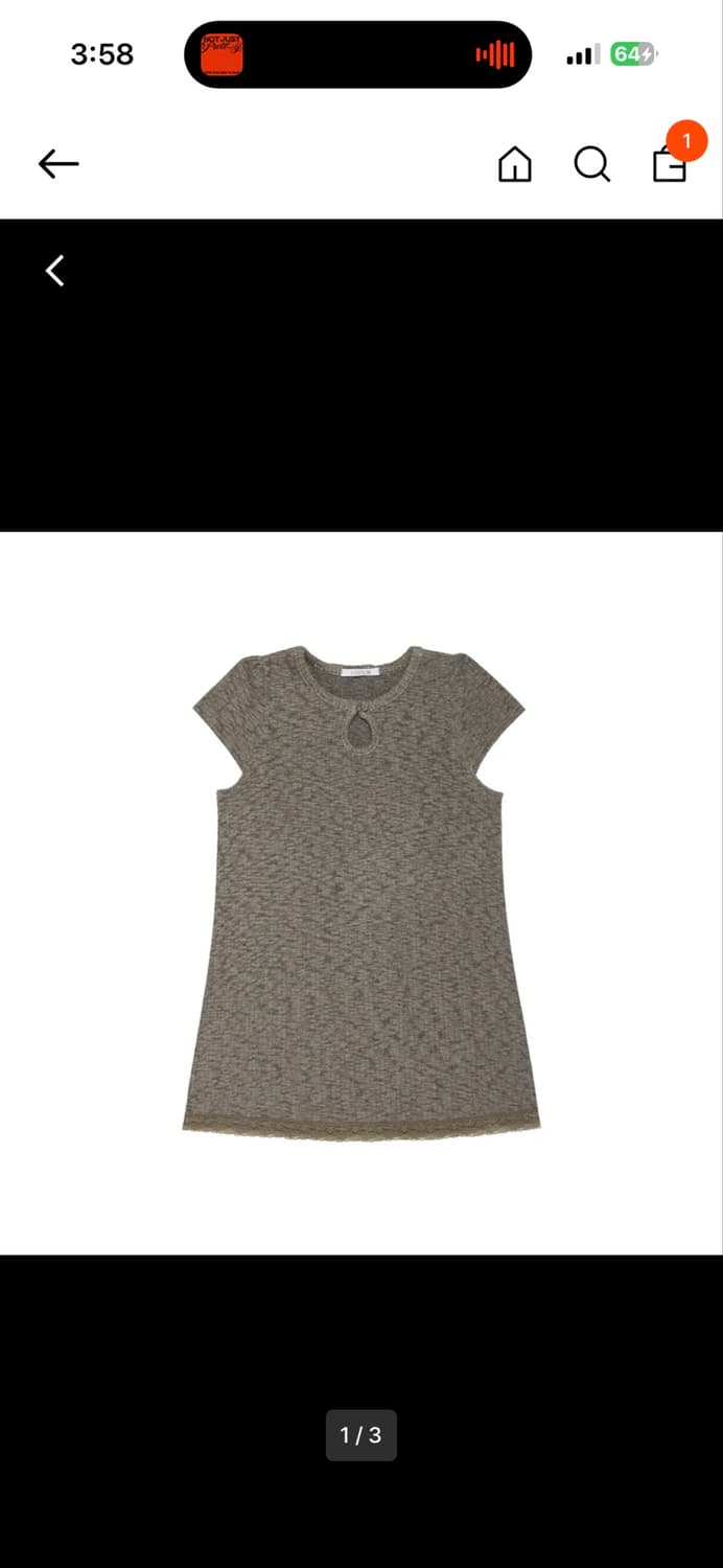 콜로신스 Weird Drop Top Dress Khaki Charcoal 상품이미지1