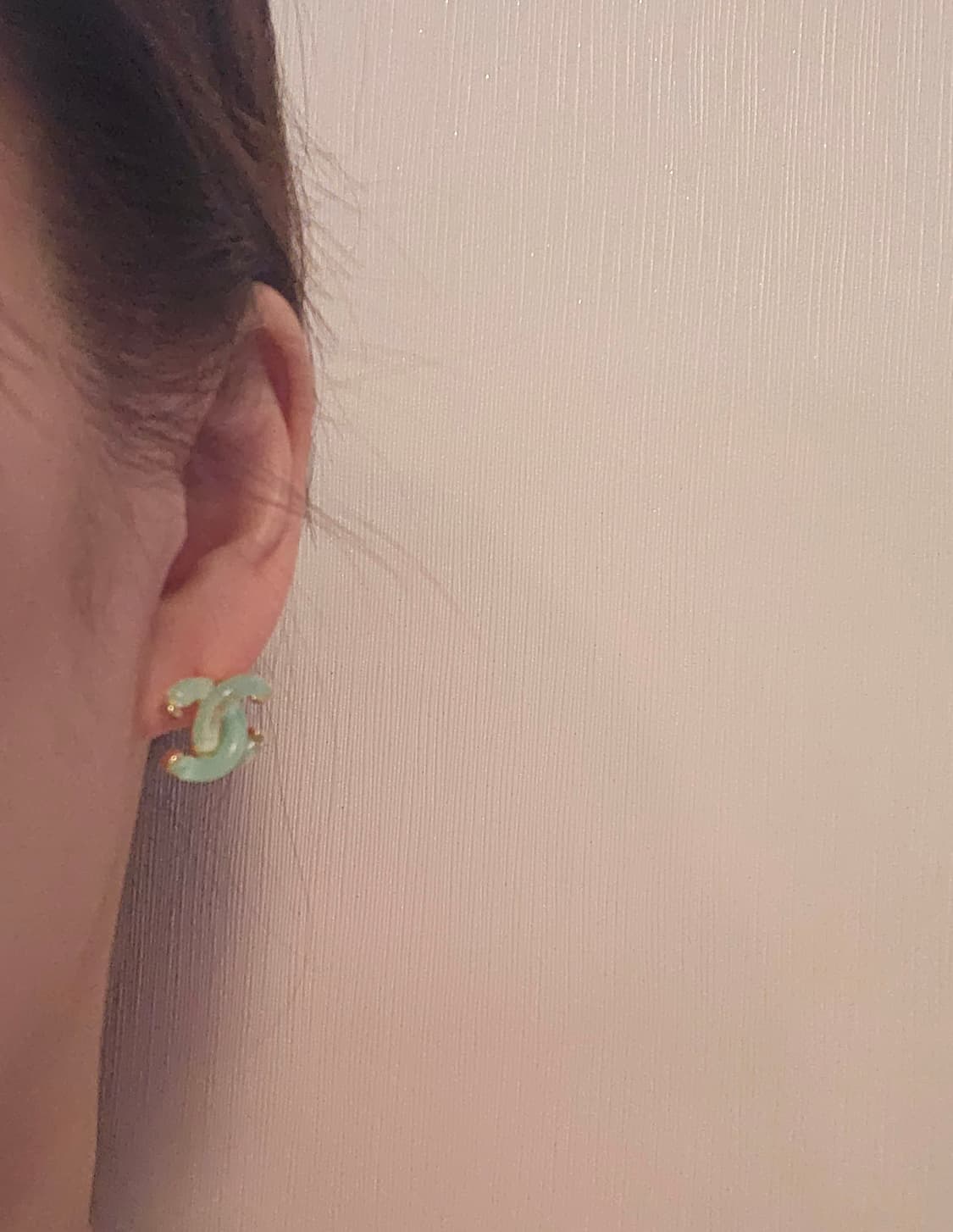 샤넬 호마이카 CC로고 그린 귀걸이 업사이클링 상품이미지7