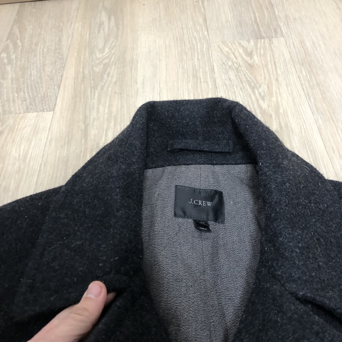 (L) 제이크루 울 100% 앵커 버튼 3M 신슐레이트 피코트 차콜 상품이미지3