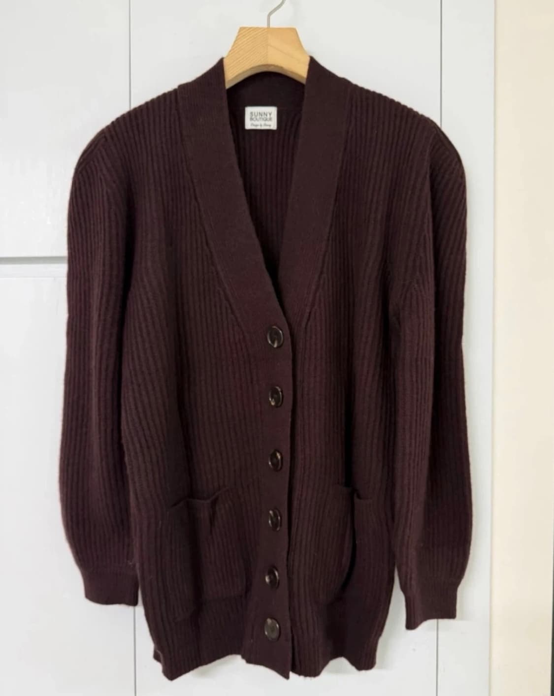 울 퍼프 포인트 가디건 상품이미지1