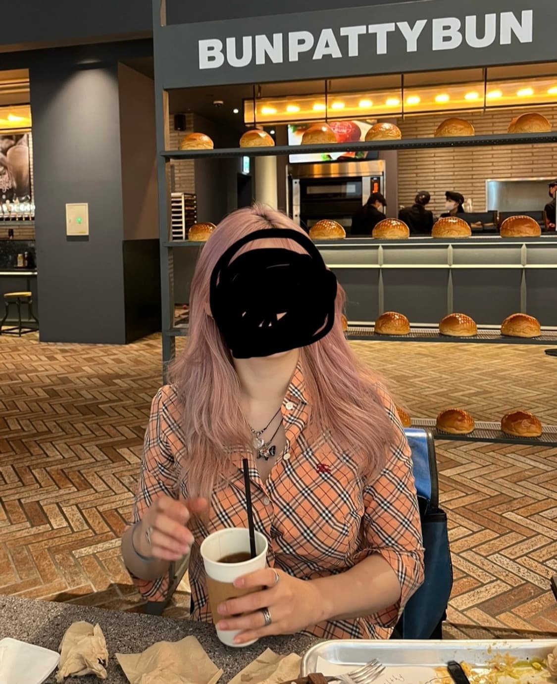 버버리 살몬핑크 체크 9부 셔츠 상품이미지2