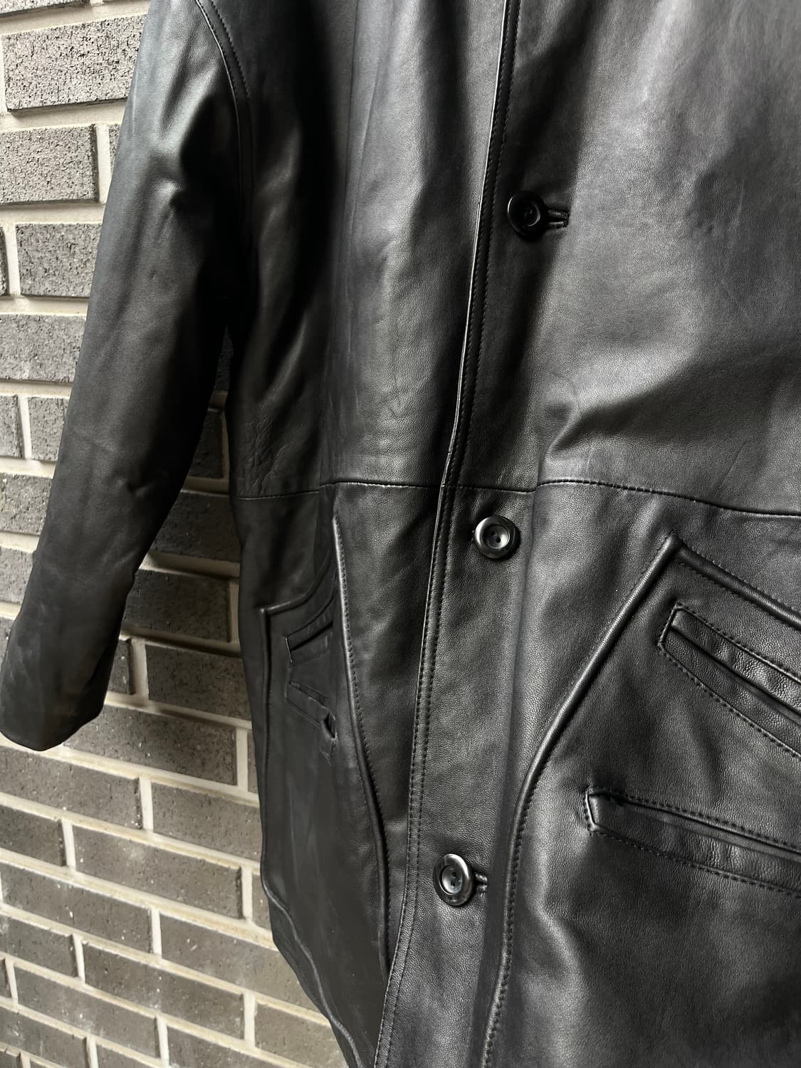 90s lambskin 양가죽 미디 자켓 상품이미지7