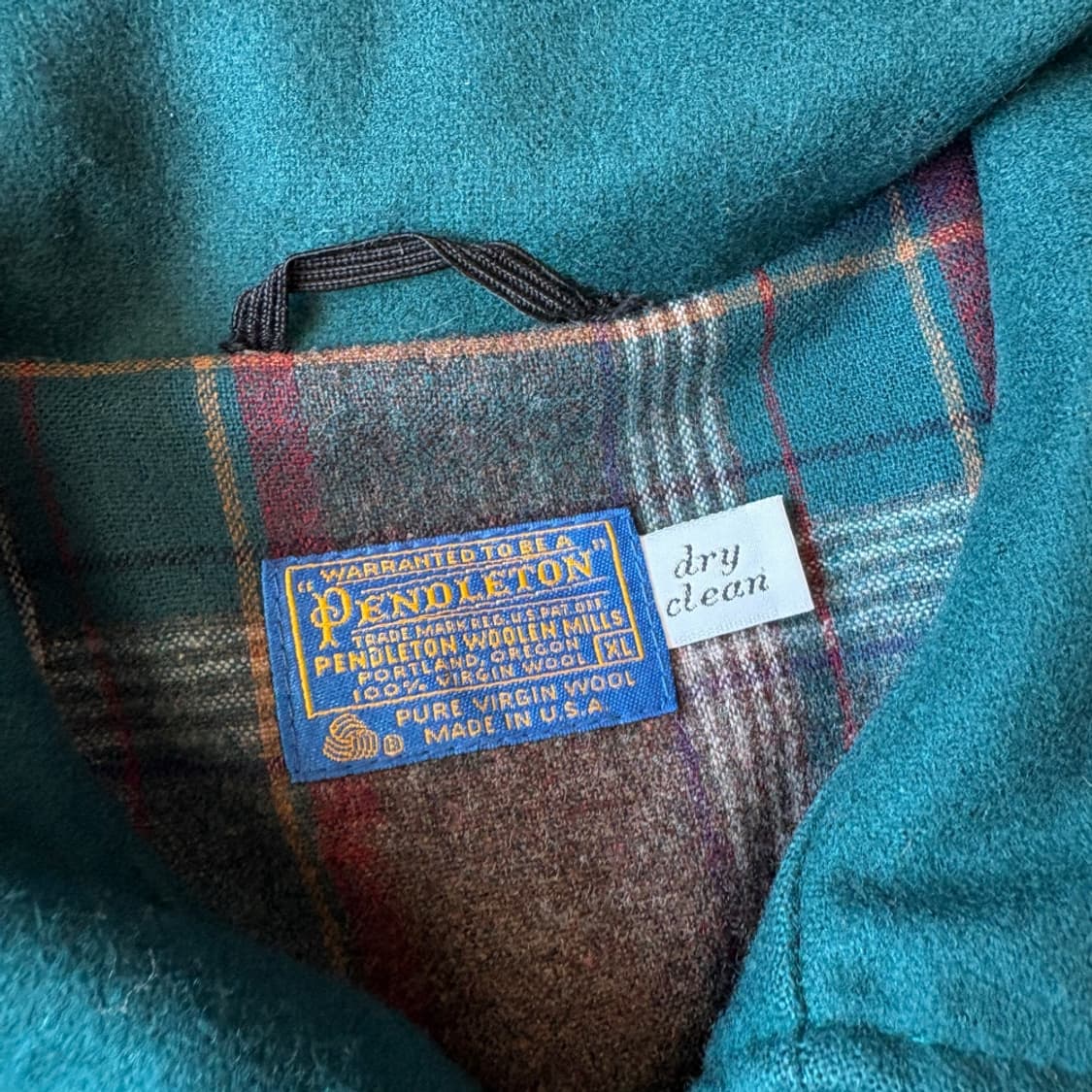 90s 90년대 미국 생산 펜들턴 그린 울 블루종 자켓  상품이미지5