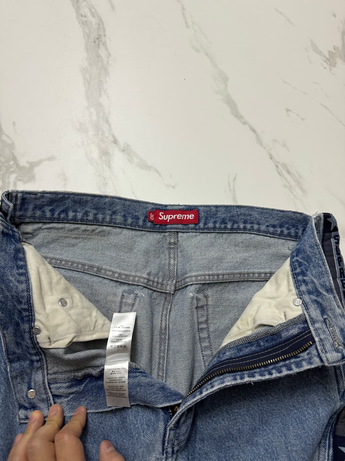 [30]슈프림 스냅오프 배기 진 워시드 블루 23FW 상품이미지3