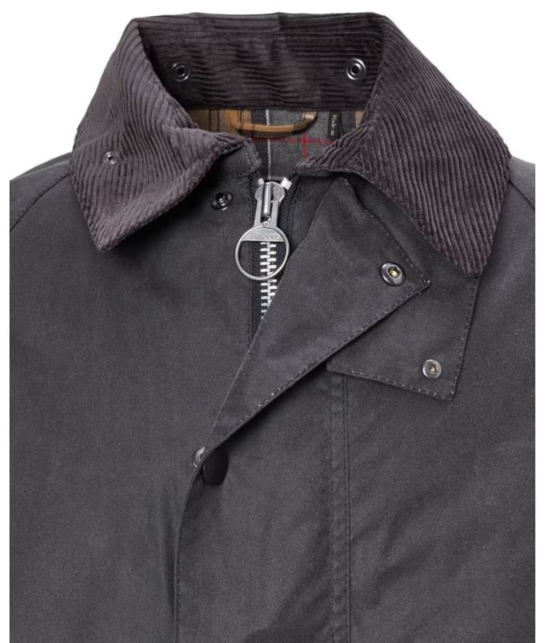 바버 Barboul 버글리 OS BURGHLEY 왁스 자켓 그레이 상품이미지3