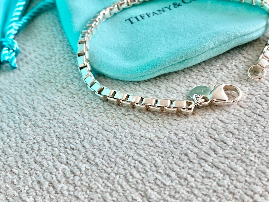 티파니 실버 베네치안 팔찌 18.5CM 남녀공용(컨디션굿) 상품이미지5