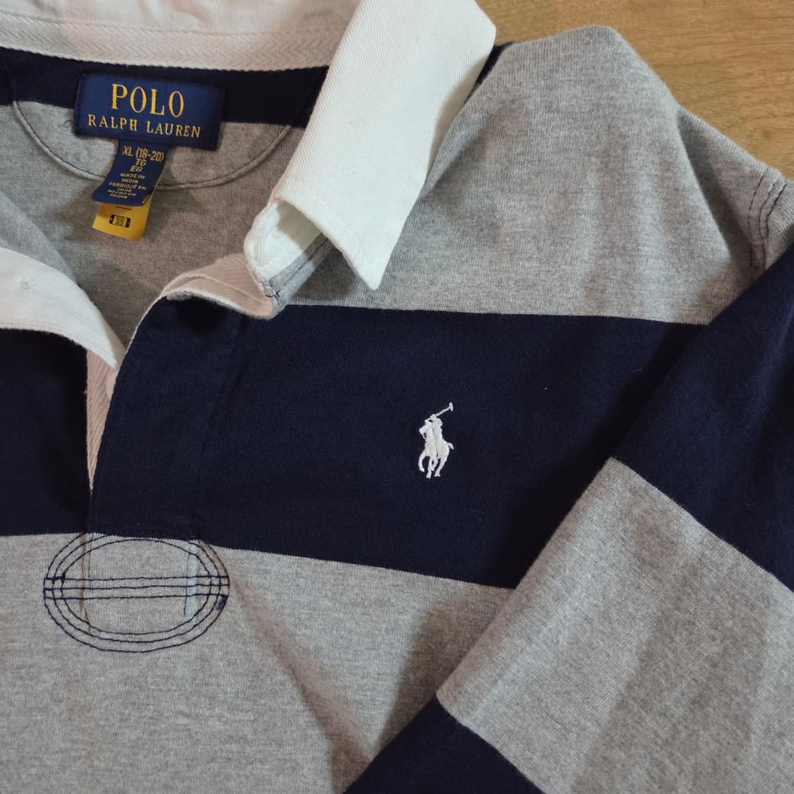 폴로 여성보이즈 럭비 카라티 네이비XL 상품이미지5