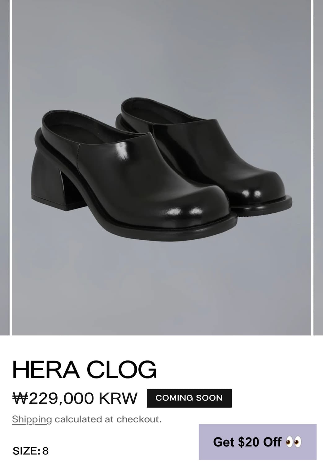 UNIF HERA CLOG 유니프 헤라 클로그 (US8) 상품이미지1
