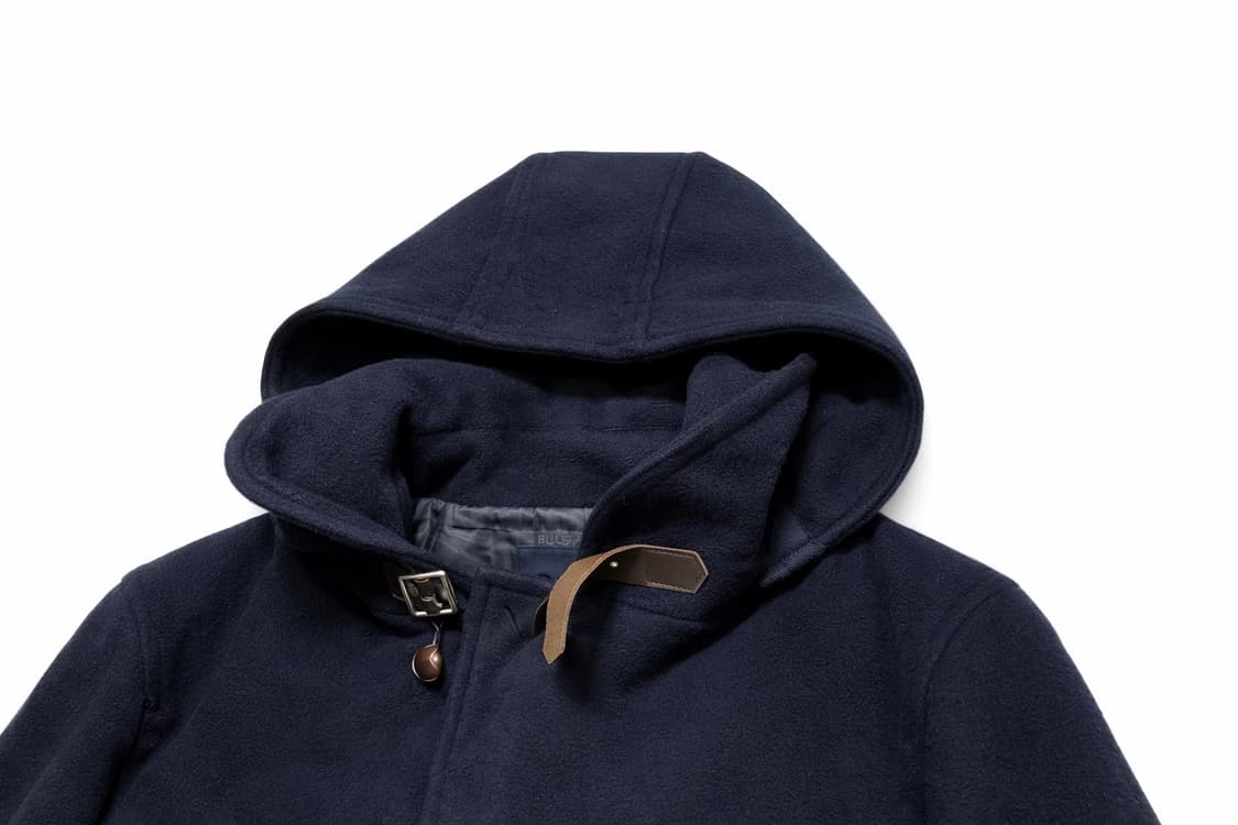 JPN 일본 빈티지 클래식 아메카지 울혼방 토글버튼 후드 더플코트 네이비 상품이미지4