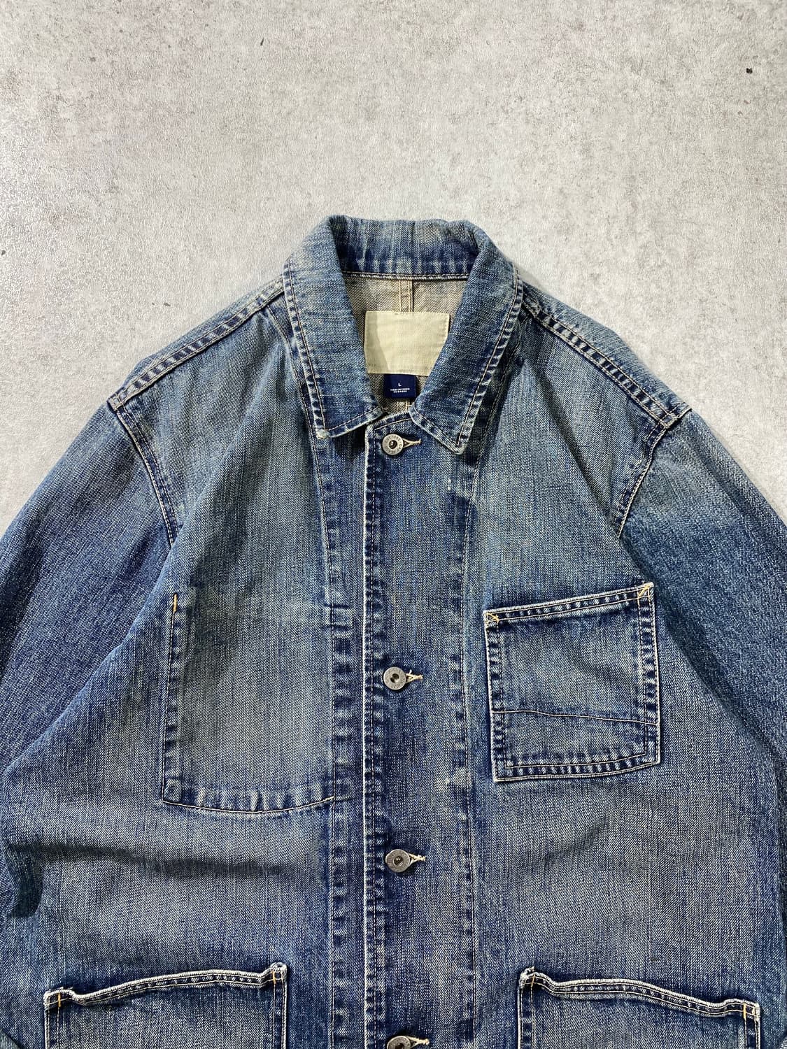 [L] 00s GAP 올드갭 데님 커버올 워크자켓 상품이미지2