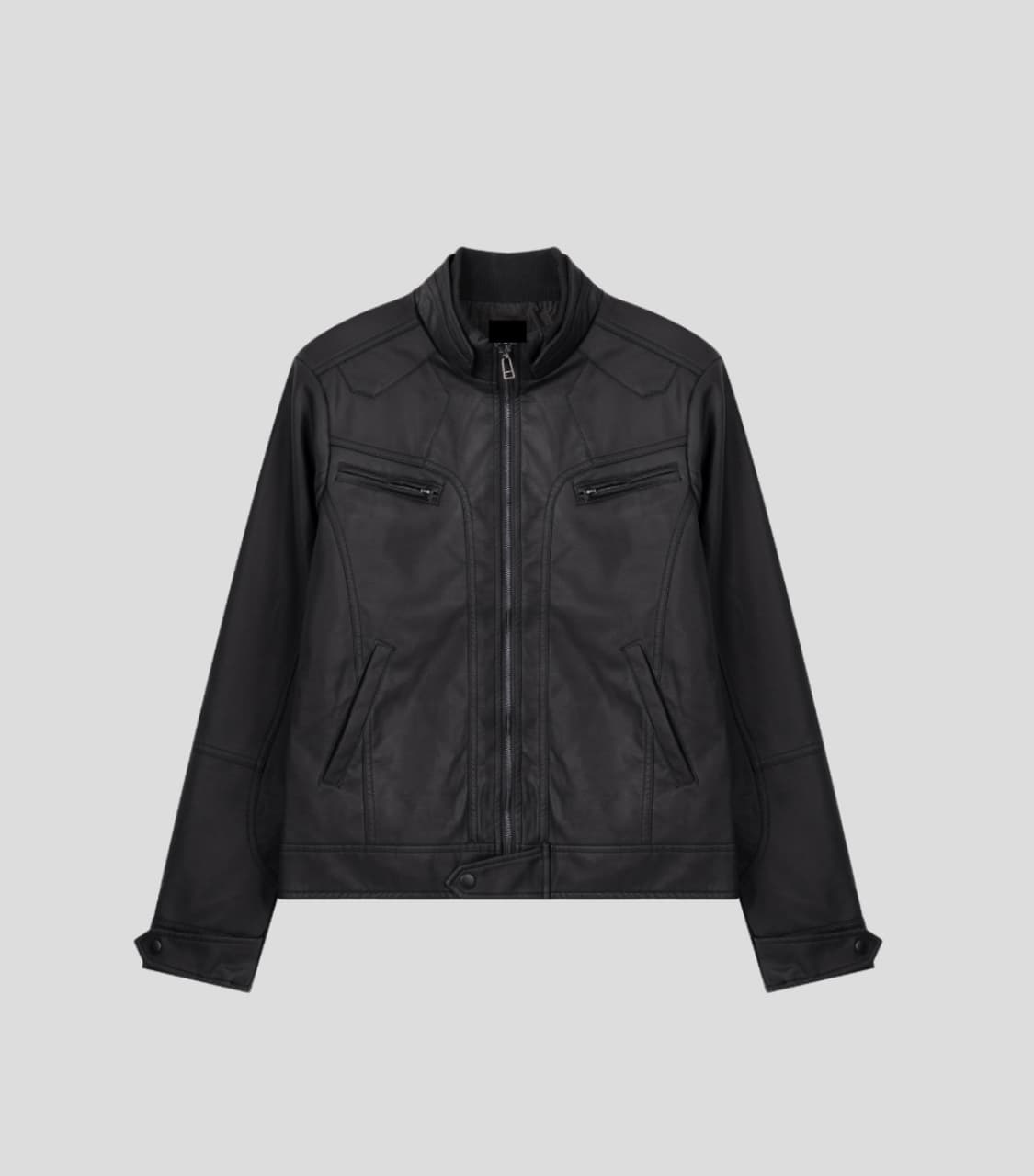 (L)빈티지 블랙 가죽 레더자켓 상품이미지2