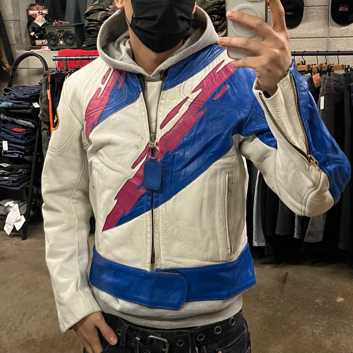 90s Vanson 가죽 레이싱 자켓 (105) 상품이미지8