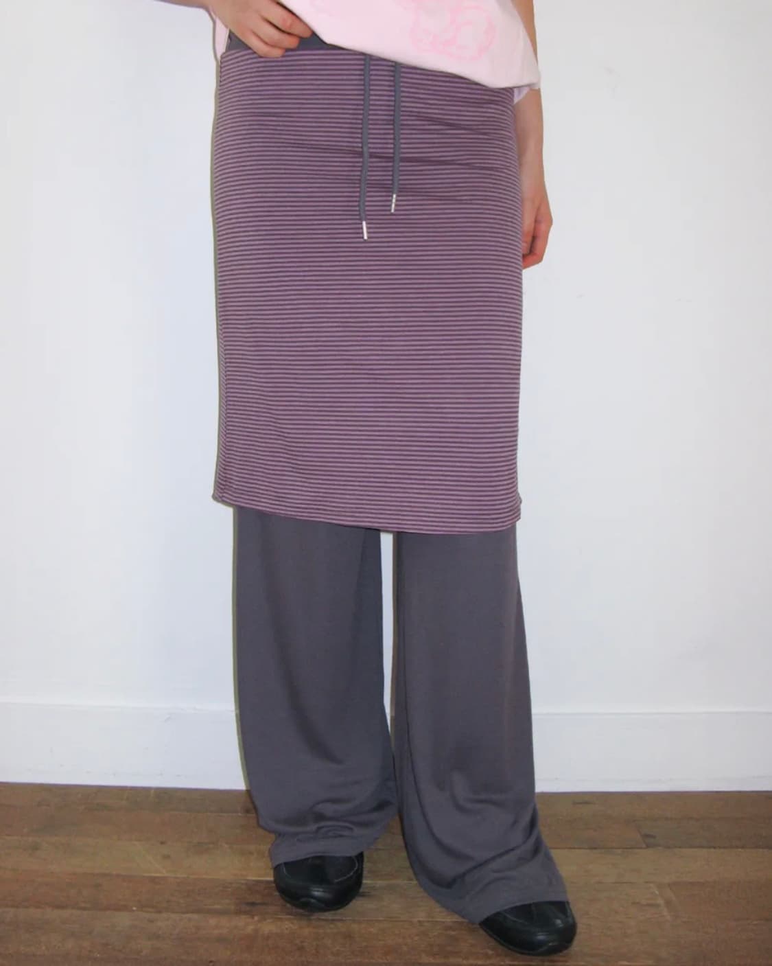 아메스 월드와이드 STITCH LAYERED MIDI SKIRT PANT 상품이미지1