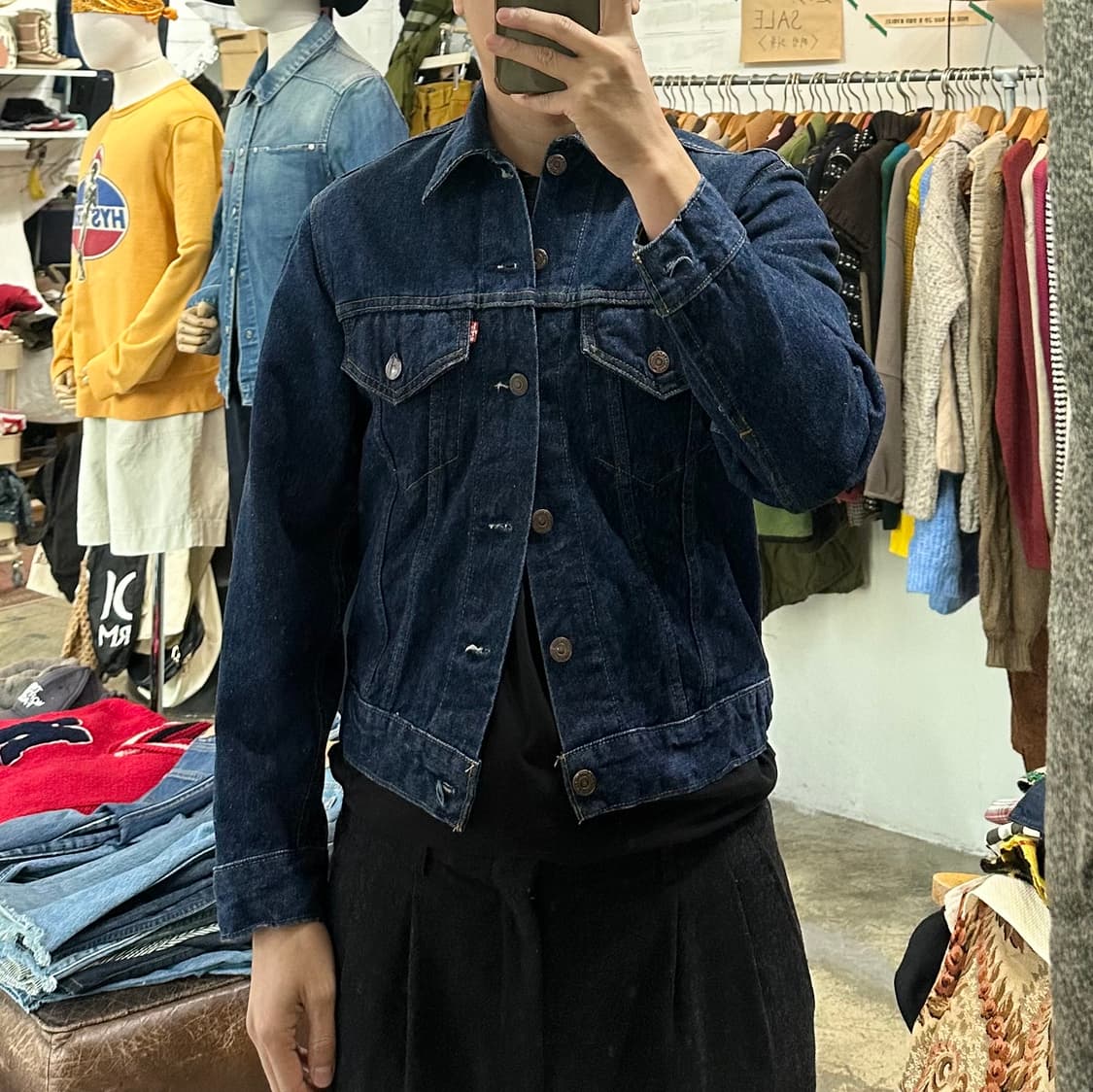 (착용컷) 90's 리바이스 70505-0217 데님 트러커 자켓 95 상품이미지2