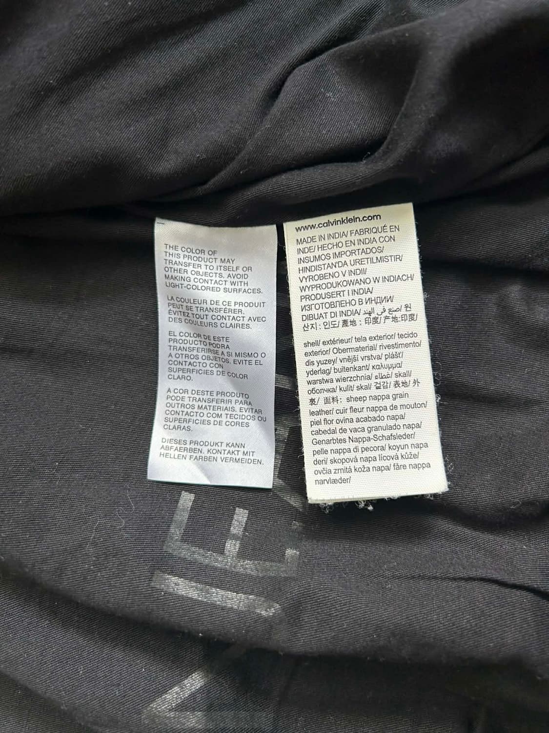 [L] 캘빈클라인 진스 나파 양가죽 봄버 라이더 자켓 테크웨어 상품이미지8