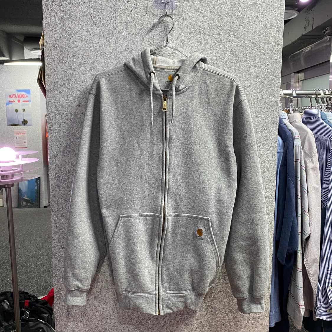 칼하트 그레이 코튼 오리지널핏 후드집업 B4121 상품이미지2