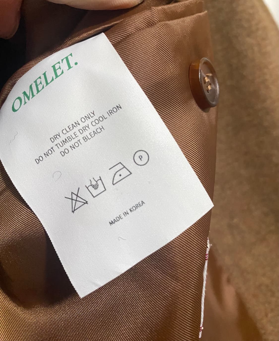 제평 오믈렛 Wool100% 체크 울자켓  상품이미지6