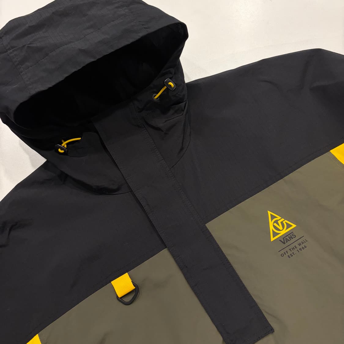 [S] 반스 아노락 바람막이 블랙/카키/옐로우 D881 상품이미지3