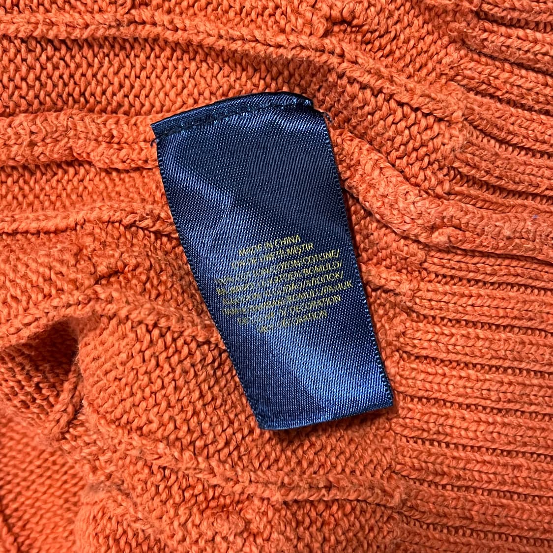 [정품] 폴로 당근 / 네이비포니 꽈배기 니트 [ XL ] 상품이미지5