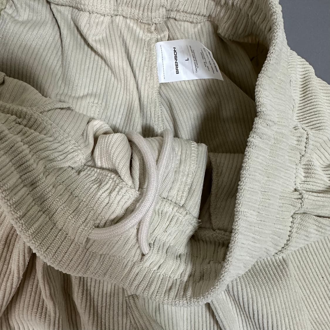 브랜슨 코듀로이 밴딩 팬츠 바지 아이보리 L [020906] 상품이미지4