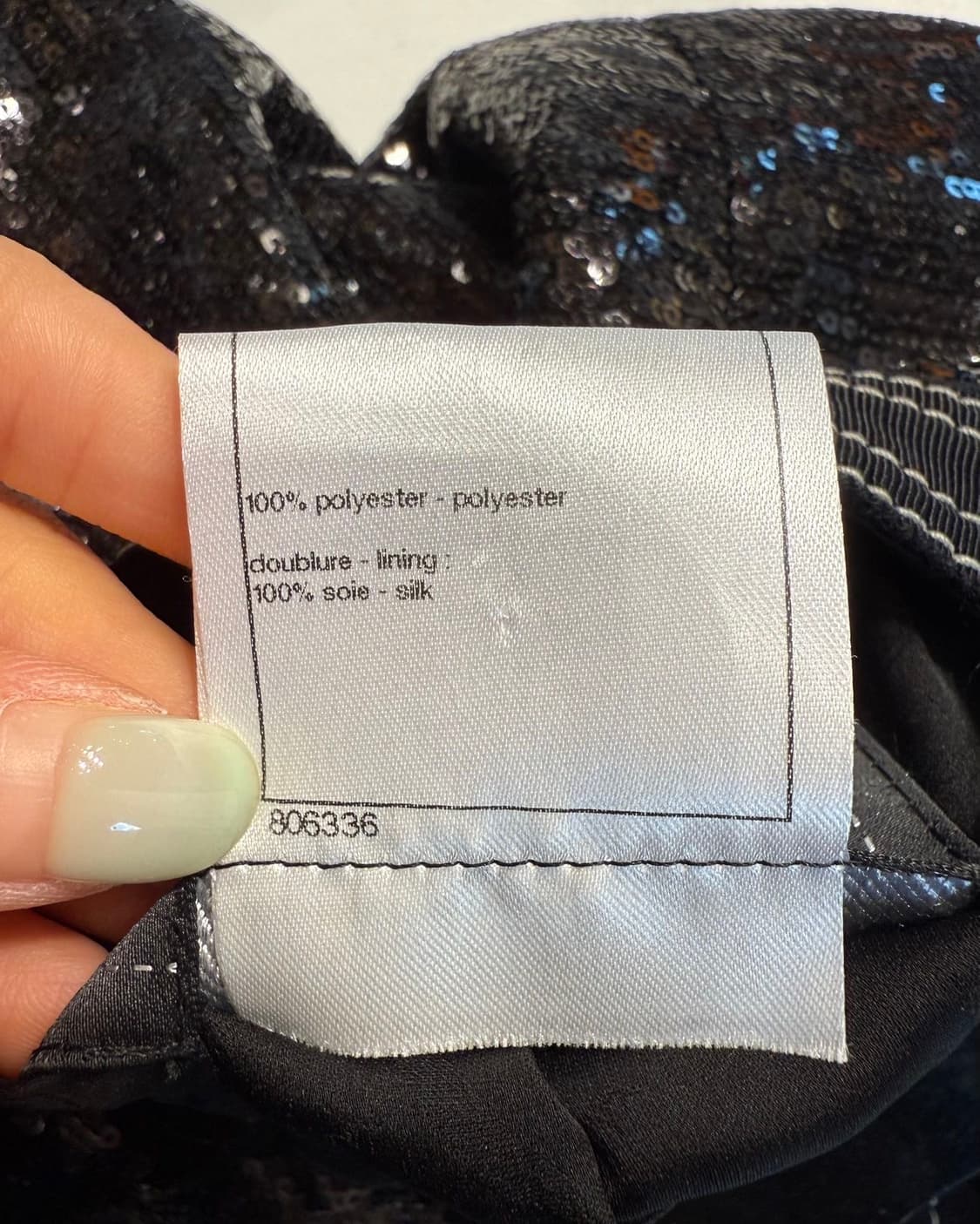 샤넬 블랙 스팽글 크롭 자켓  상품이미지9