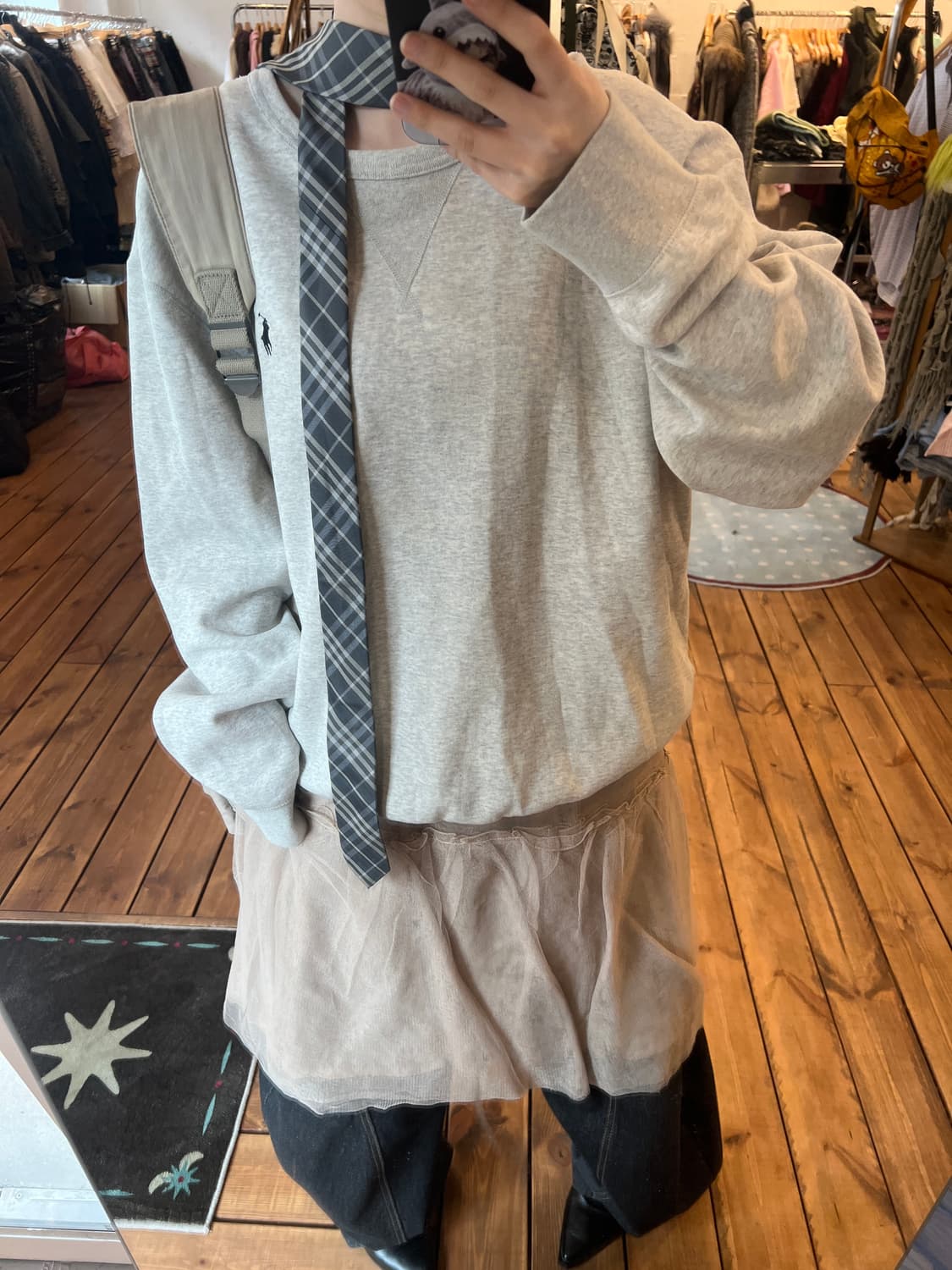 폴로 그레이 맨투맨 상품이미지2