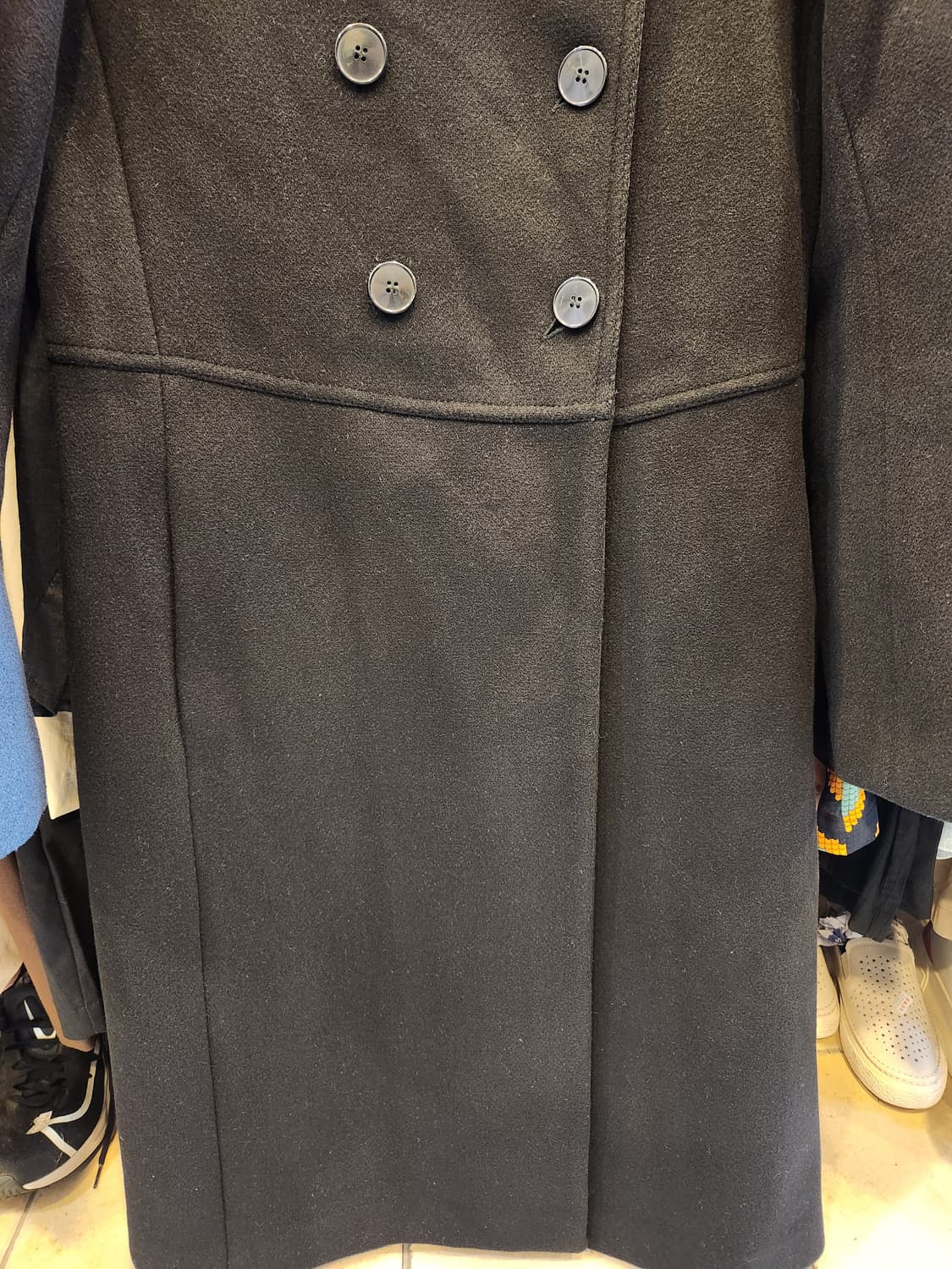 산드로 블랙 더블 코트 상품이미지3