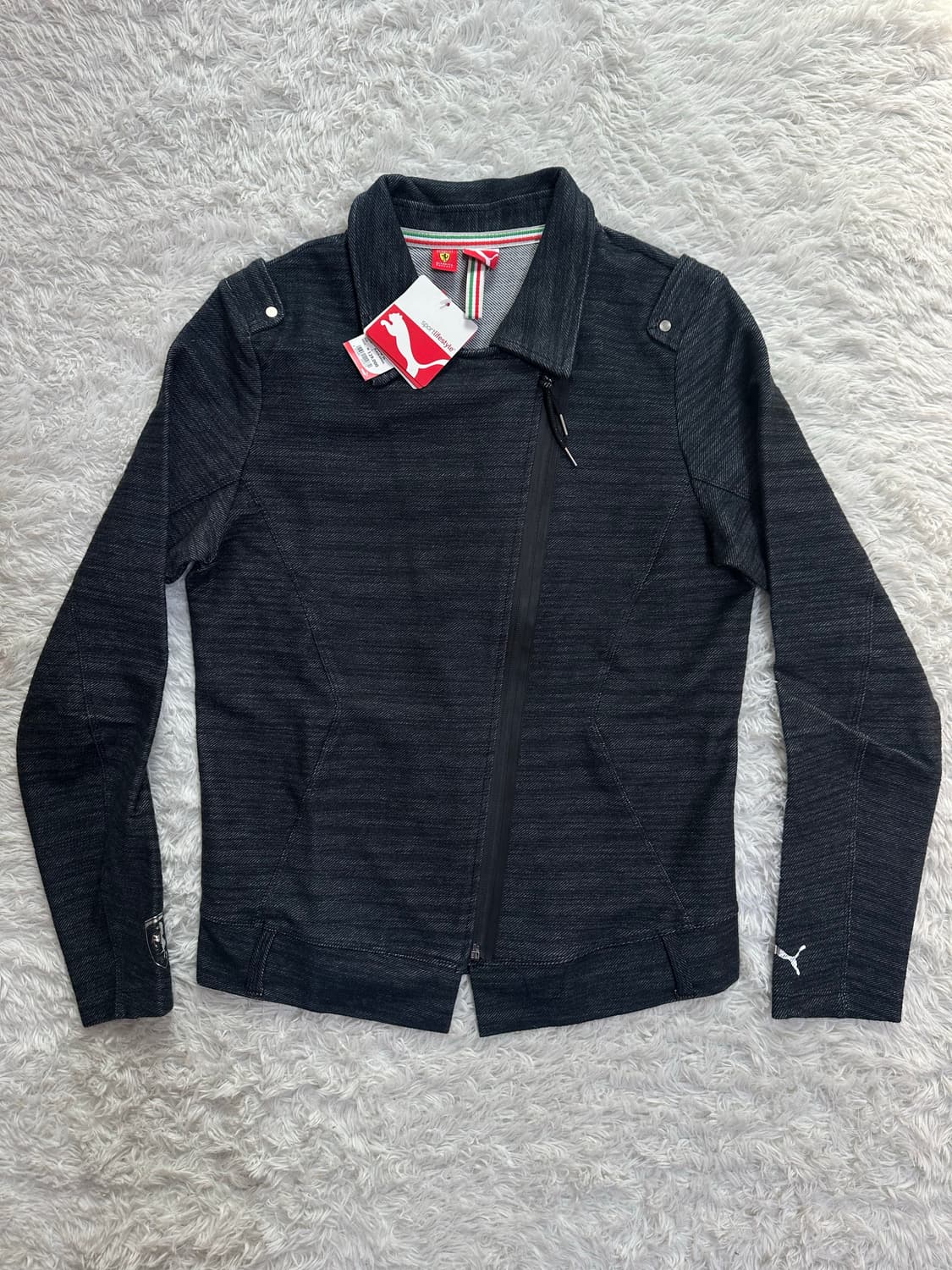 푸마 페라리 블랙 데님 자켓 L 새상품 상품이미지1