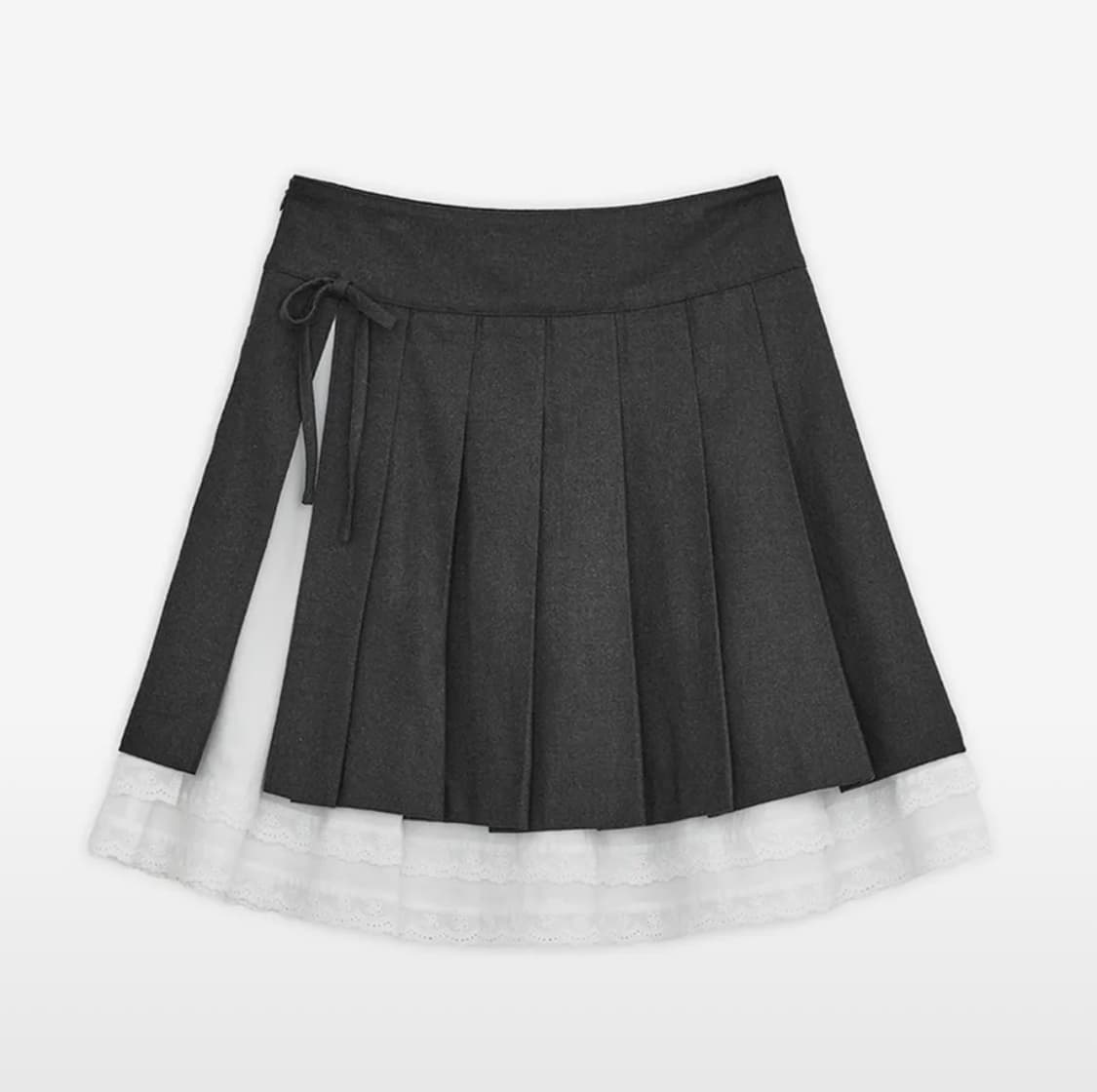 허그유어스킨 슬릿 플리츠 미디 스커트 교환 상품이미지1