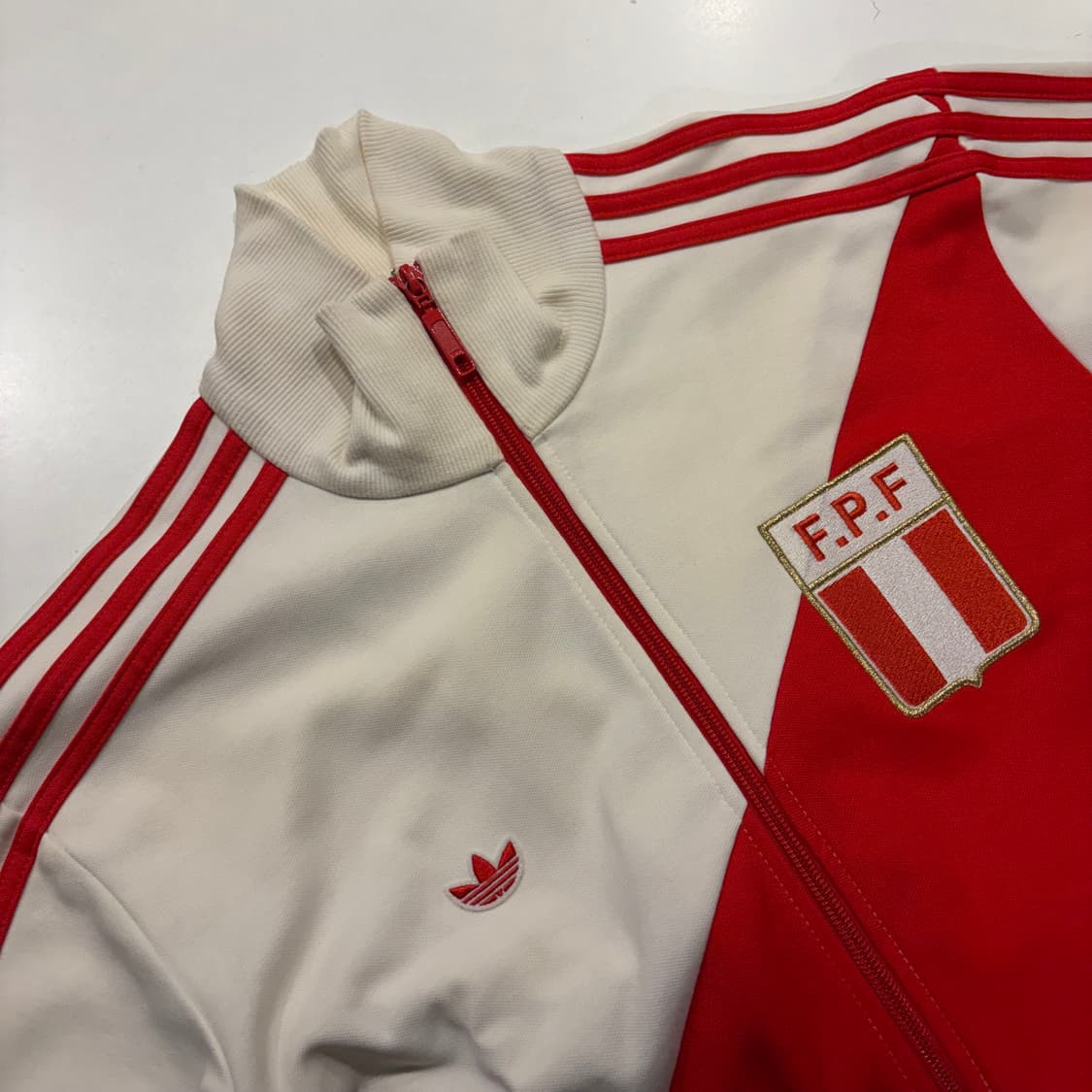 [100] 05s 아디다스 FPF 페루 트랙탑 져지 화이트/레드 D181 상품이미지3