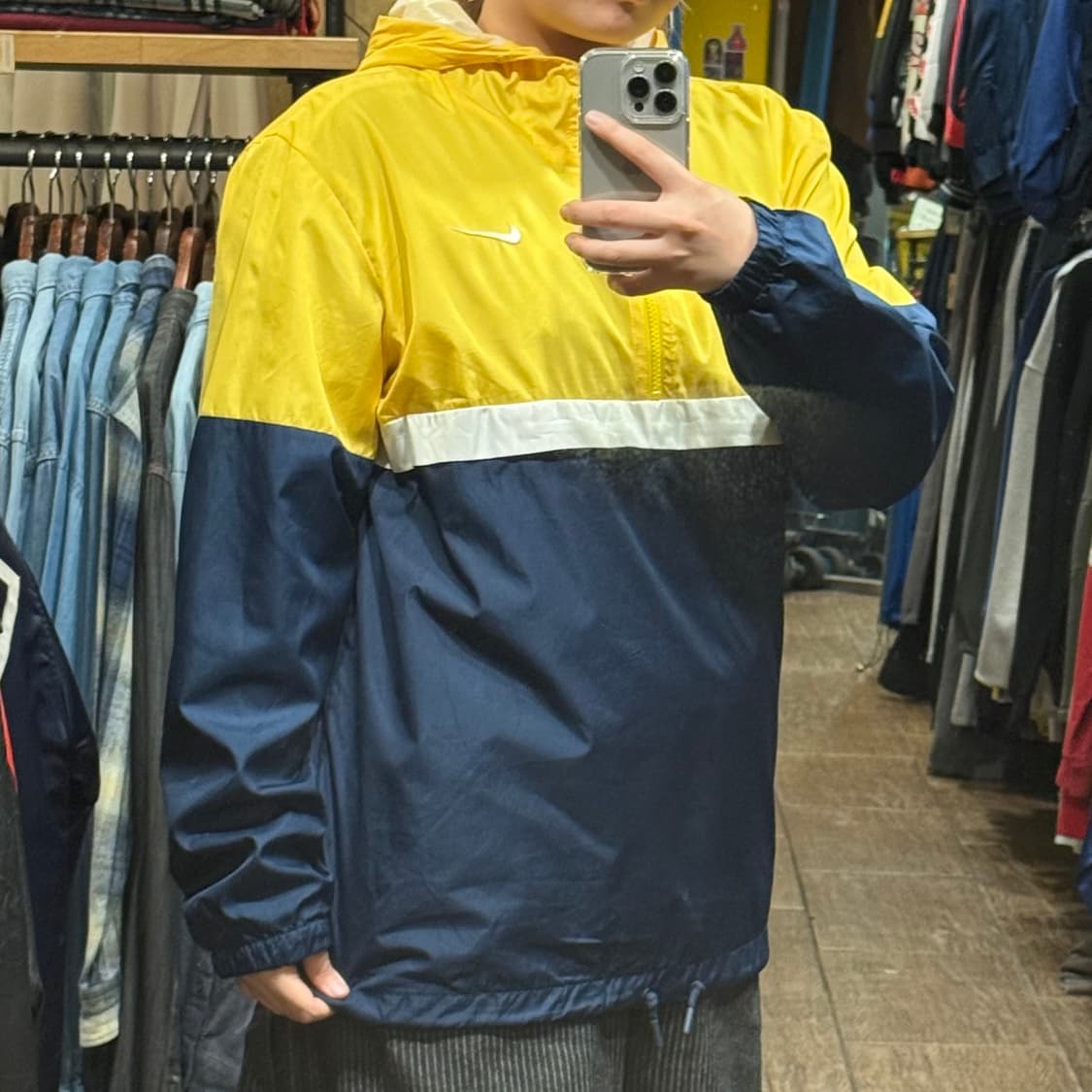 [HI] 나이키 바람막이 옐로우 네이비  상품이미지3