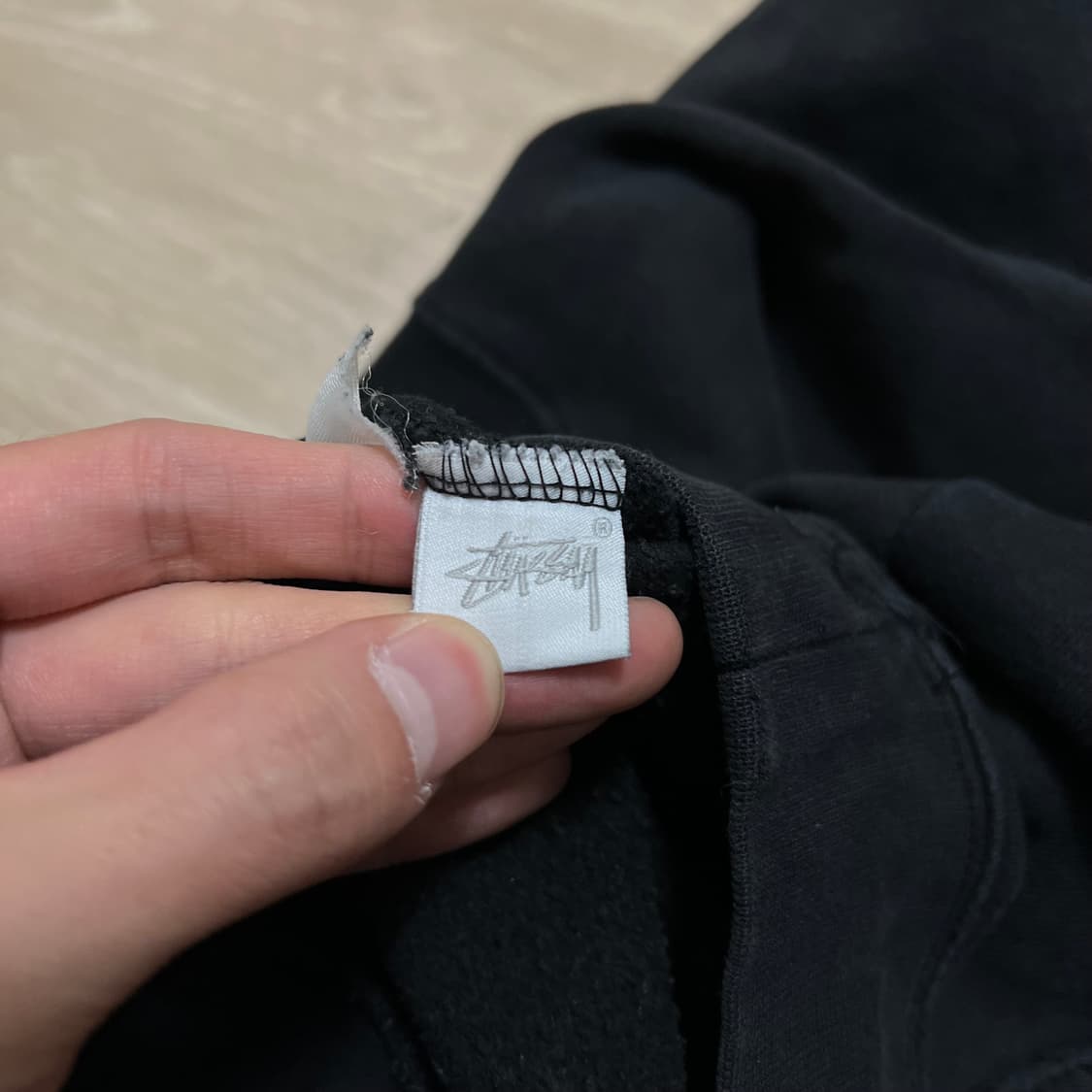 스투시 빅스탁 로고 기모후드티 [블랙] M/95  상품이미지6