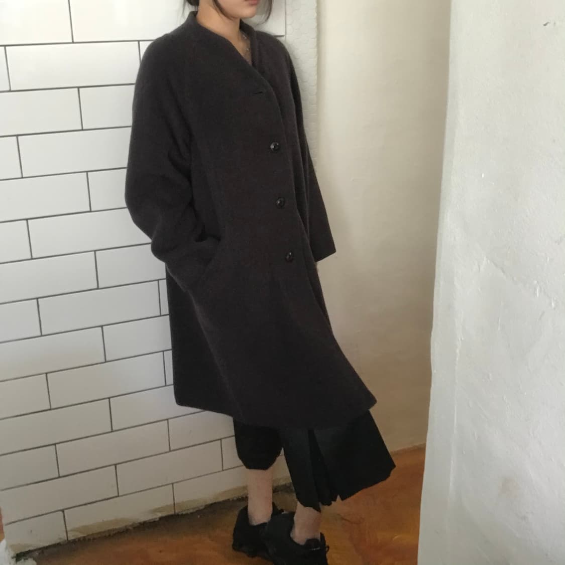 빈티지 울 가디건 코트 상품이미지3