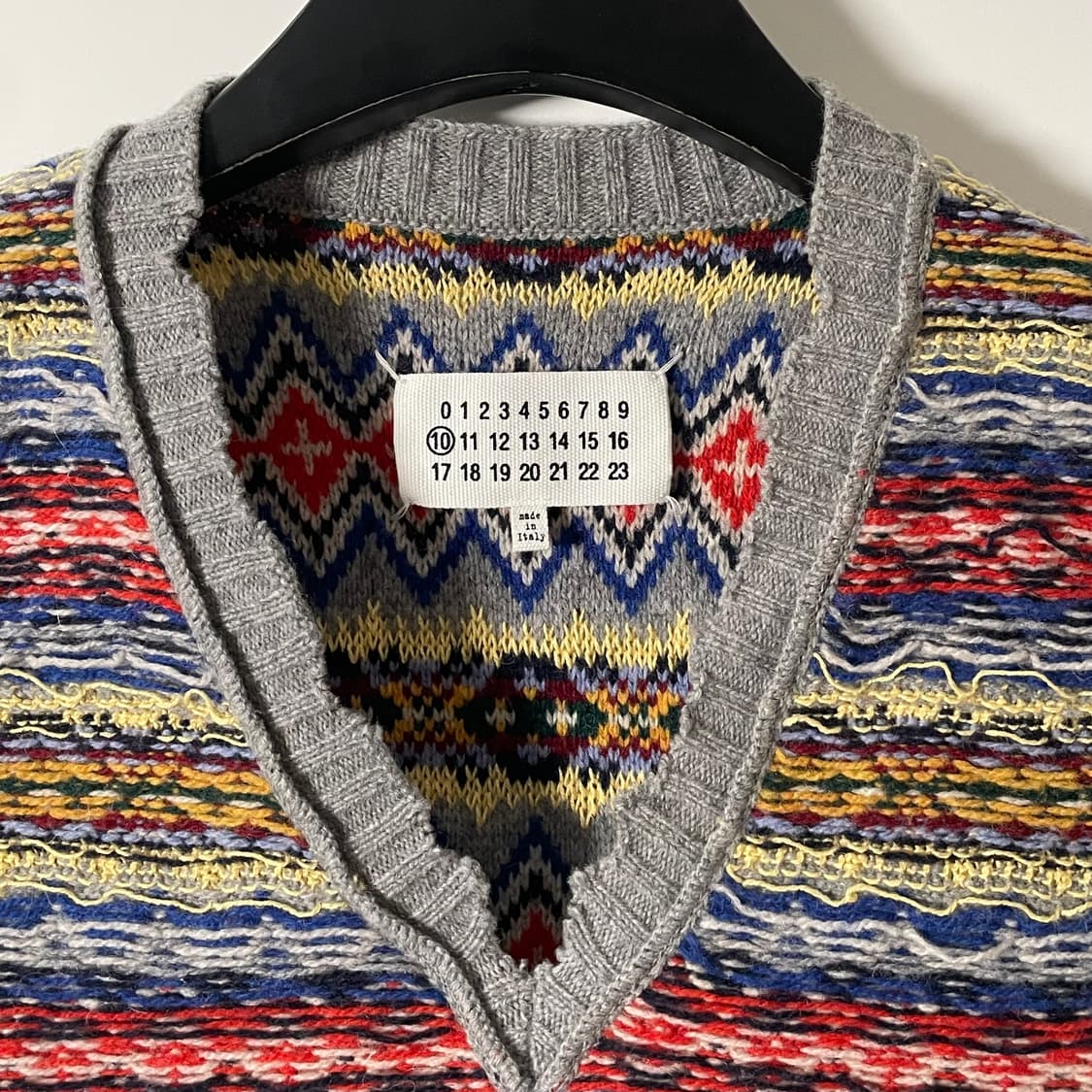 마르지엘라 우먼스 멀티컬러 리버스 페어아일 베스트 니트 (on.198)  상품이미지3