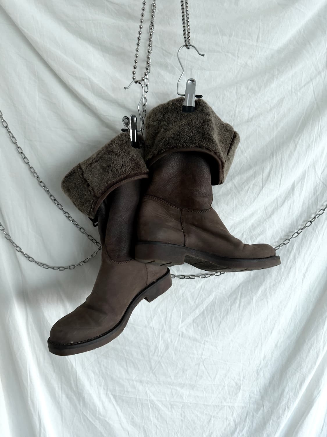 progetto italy 무스탕 래빗 퍼 버클 부츠 상품이미지2