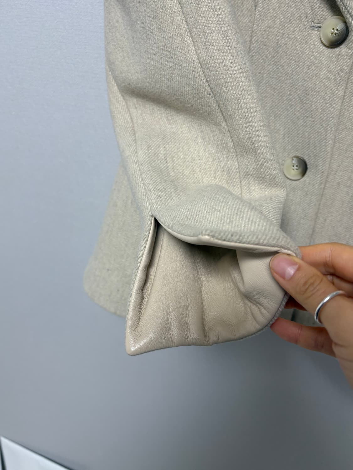 앤유 andyou 옥수 자켓 오트밀 앤유자켓 앤유코트 상품이미지6