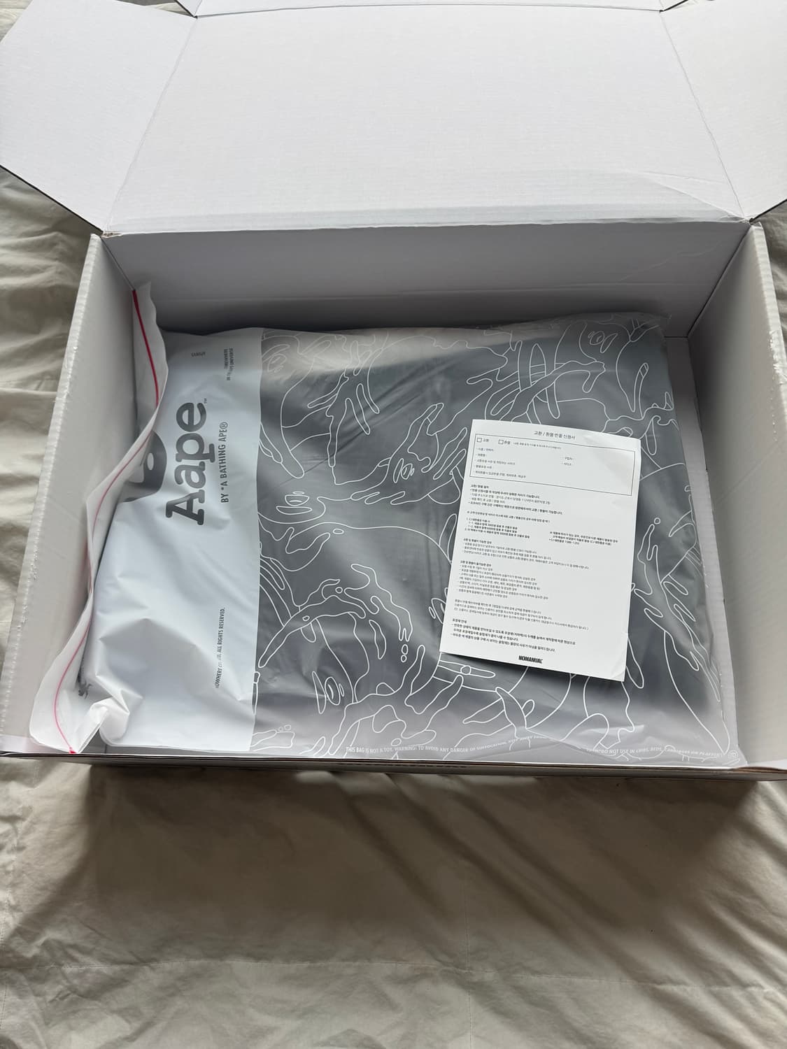 노매뉴얼 x 에이프(aape) 후드집업(hoodie) - 차콜(XL) 상품이미지4