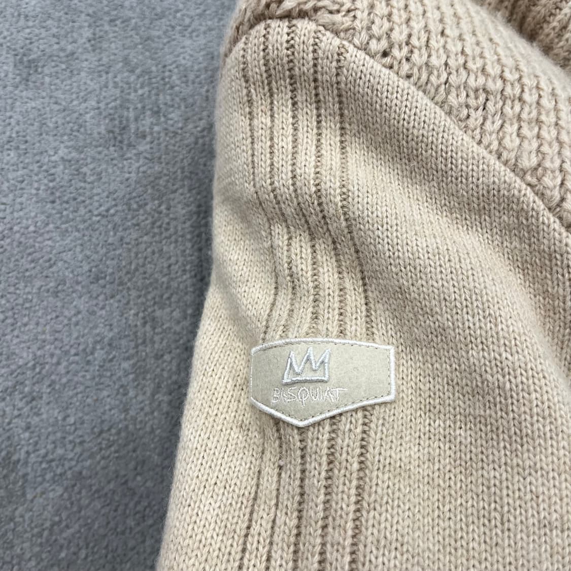 95 장미쉘바스키아 구스다운 울 니트 패딩자켓 상품이미지3